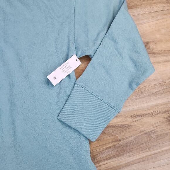 🩵NWT Aqua Lightweight Hi-Low Long Sleeve Sweatshirt Large - Picture 9 of 12